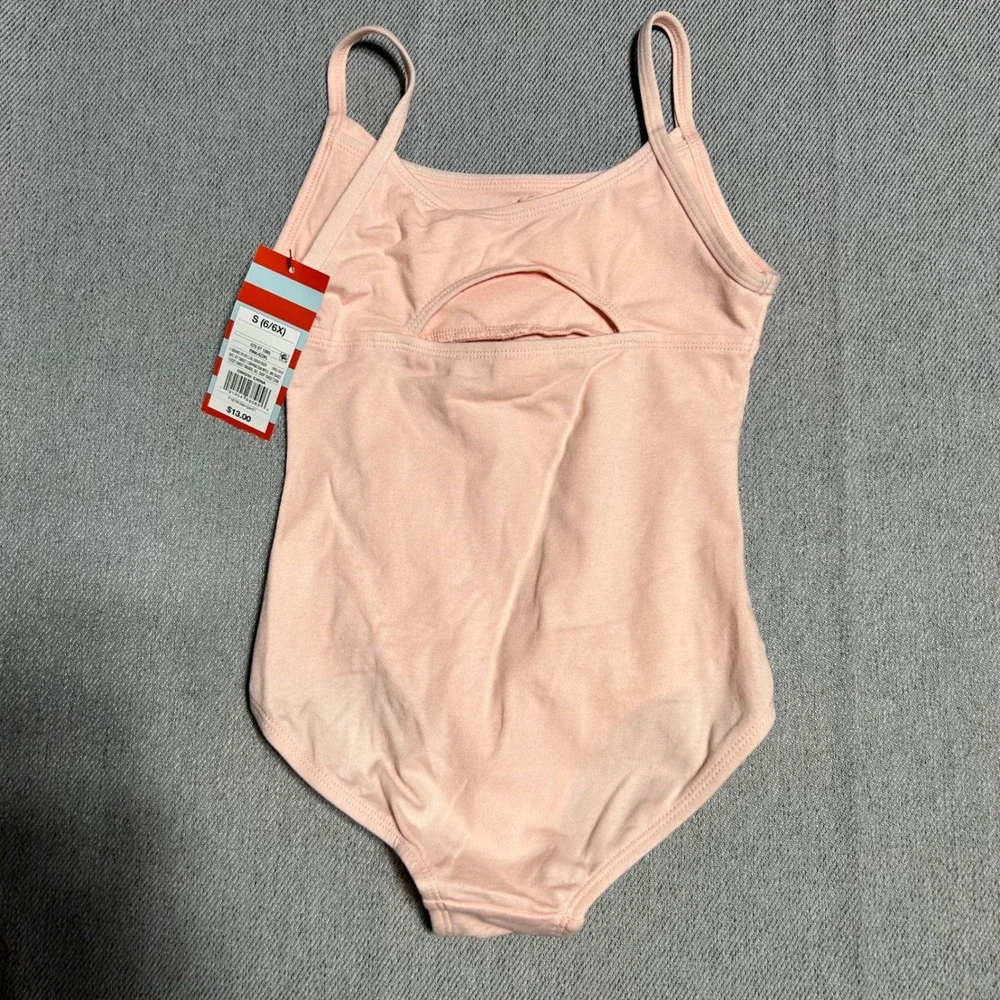 Cat & Jack Girls Dance Leotard S 6/6X Pink Ballet Gymnastics Keyhole Back NWT